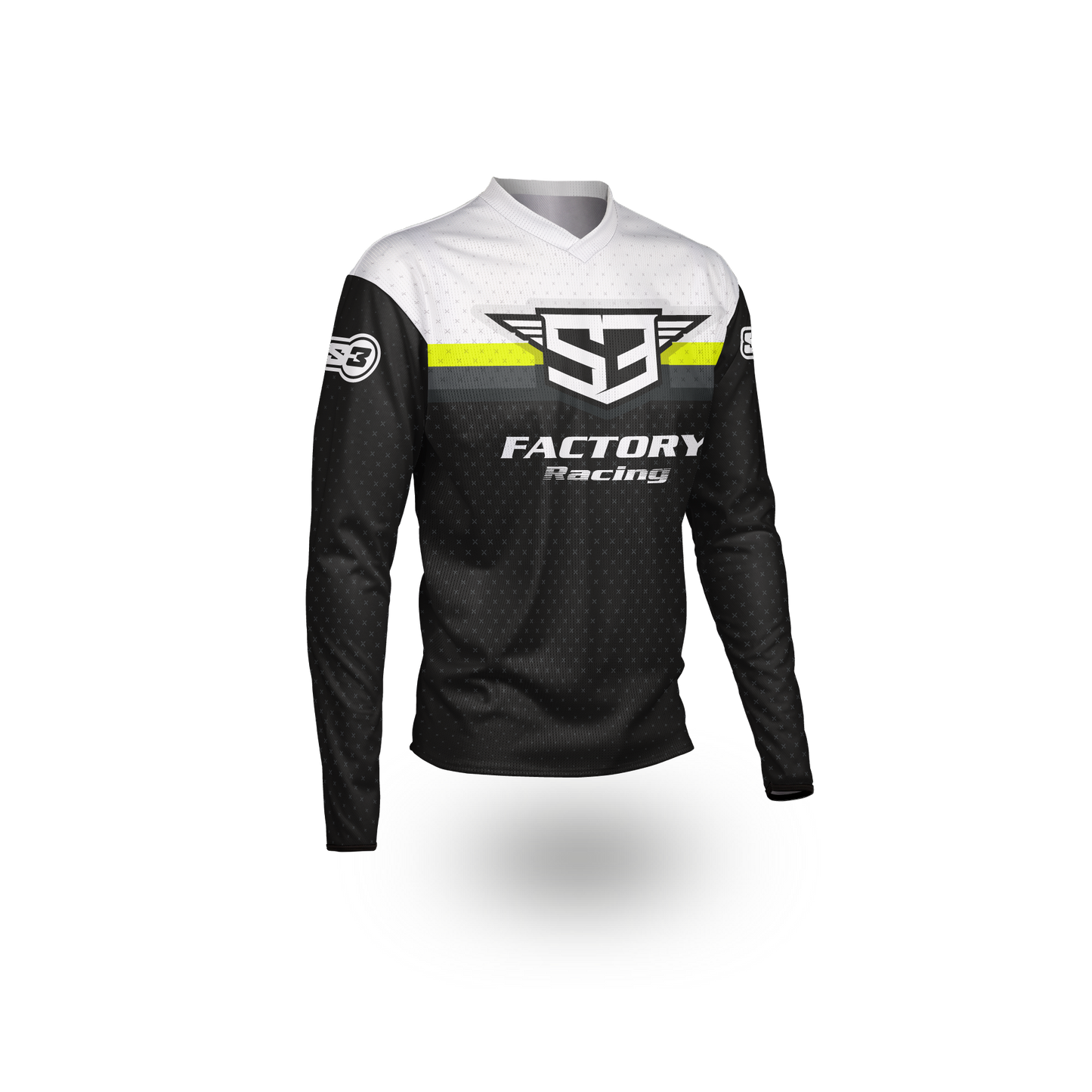 S3 BLACK-YELLOW RACING TRIAL SHIRT
