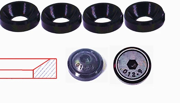 Vertigo Rear Mudguard Cup Washers – Black M6 (4-Pack)