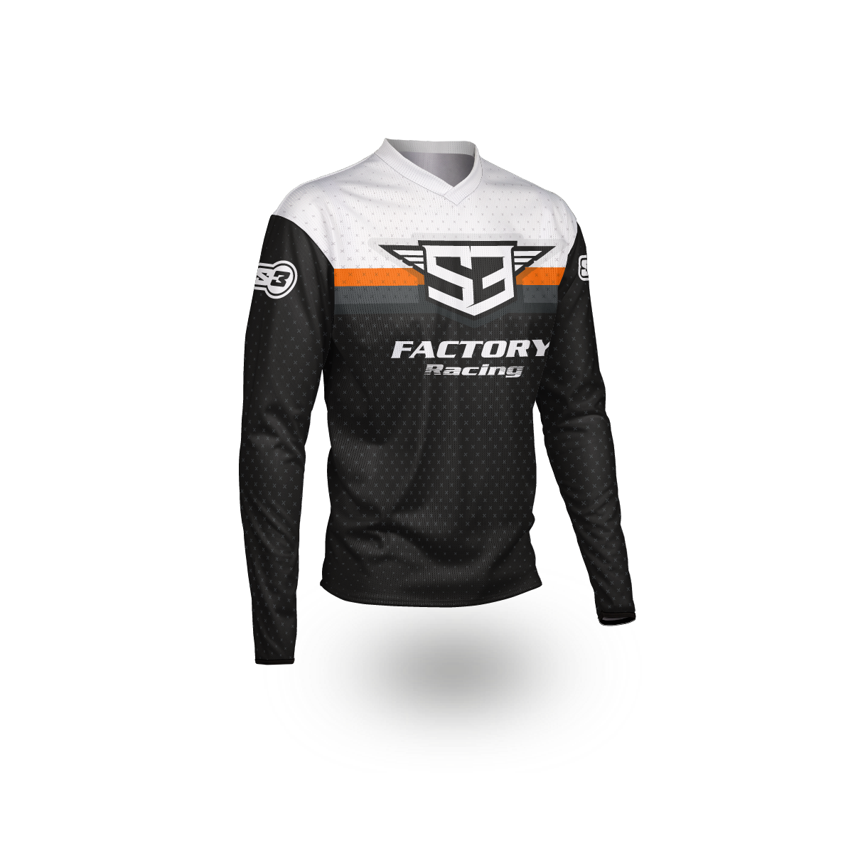 S3 TRIAL BLACK ORANGE SHIRT