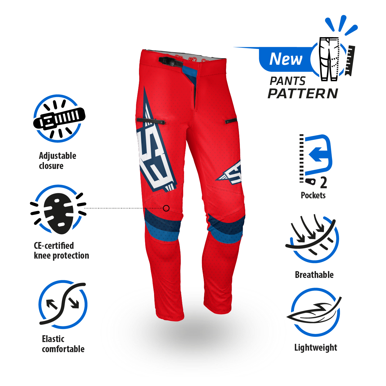 S3 RED RACING TRIAL PANTS