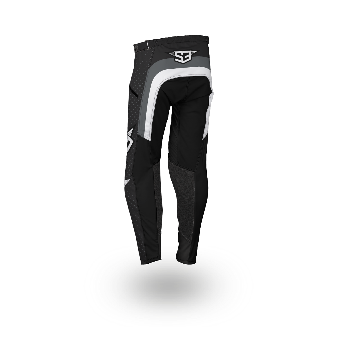 S3 BLACK-WHITE RACING TRIAL PANTS