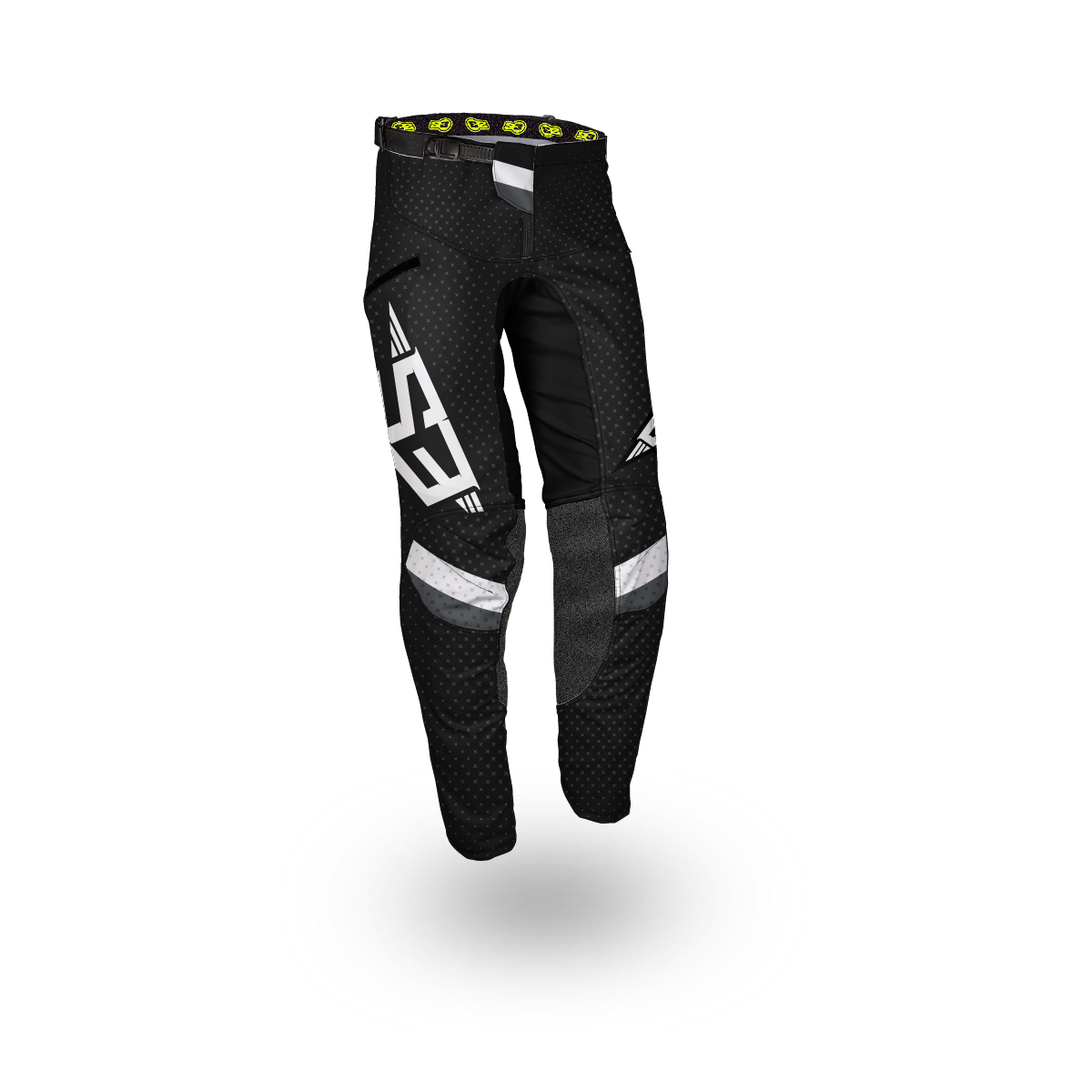 S3 BLACK-WHITE RACING TRIAL PANTS